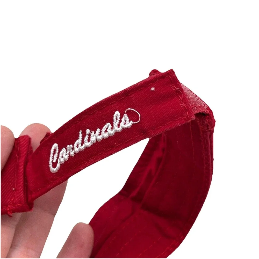 St Louis Cardinals Hat Cap‎ Sun Visor Strap Back Red Plain Logo MLB Baseball Dad